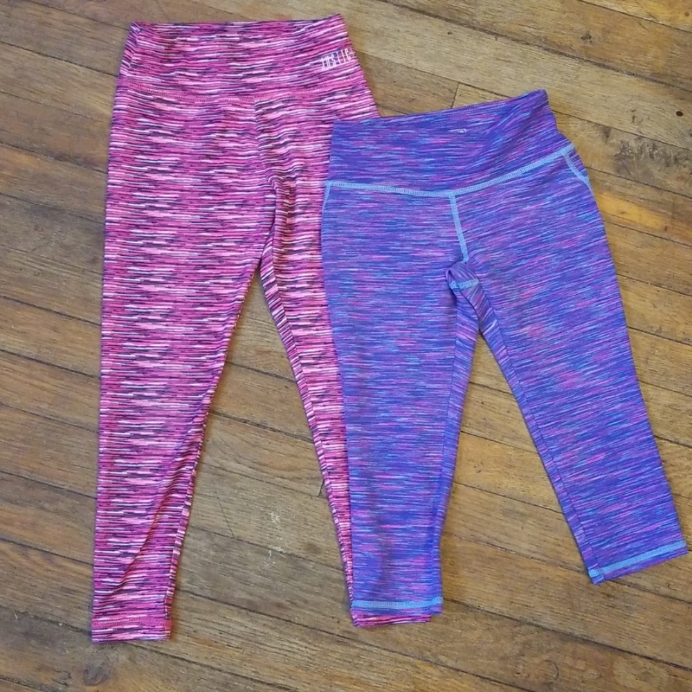 Justice and Kirkland girls athletic leggings size